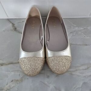 The Children's Place Gold and Cream Dress Shoes